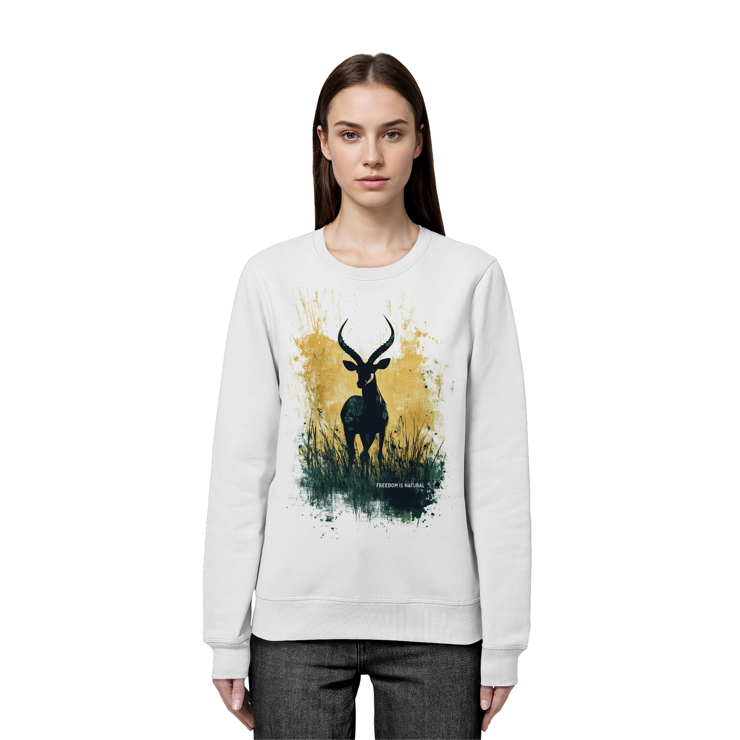 Antilope Watercolor Style - Organic Unisex Sweatshirt