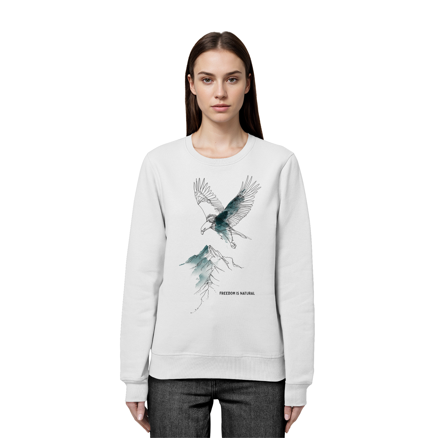 Adler Sketch Art Style - Organic Basic Unisex Sweatshirt