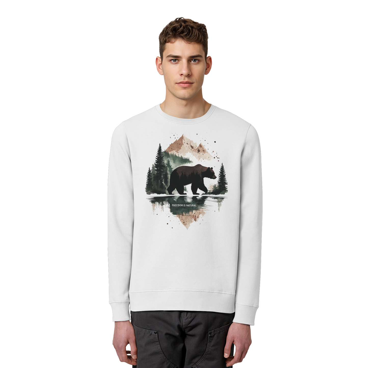 Bär Watercolor Style - Organic Basic Unisex Sweatshirt