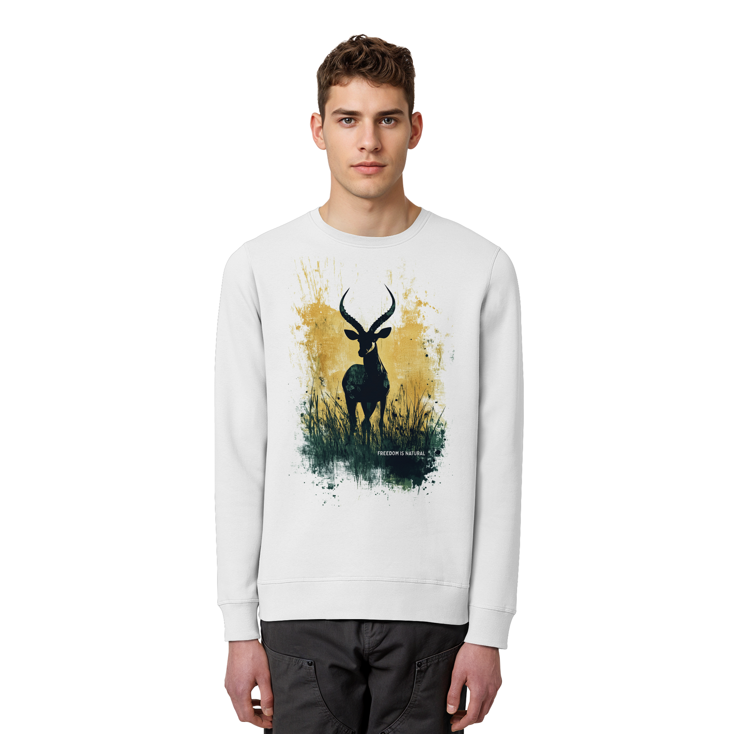 Antilope Watercolor Style - Organic Unisex Sweatshirt