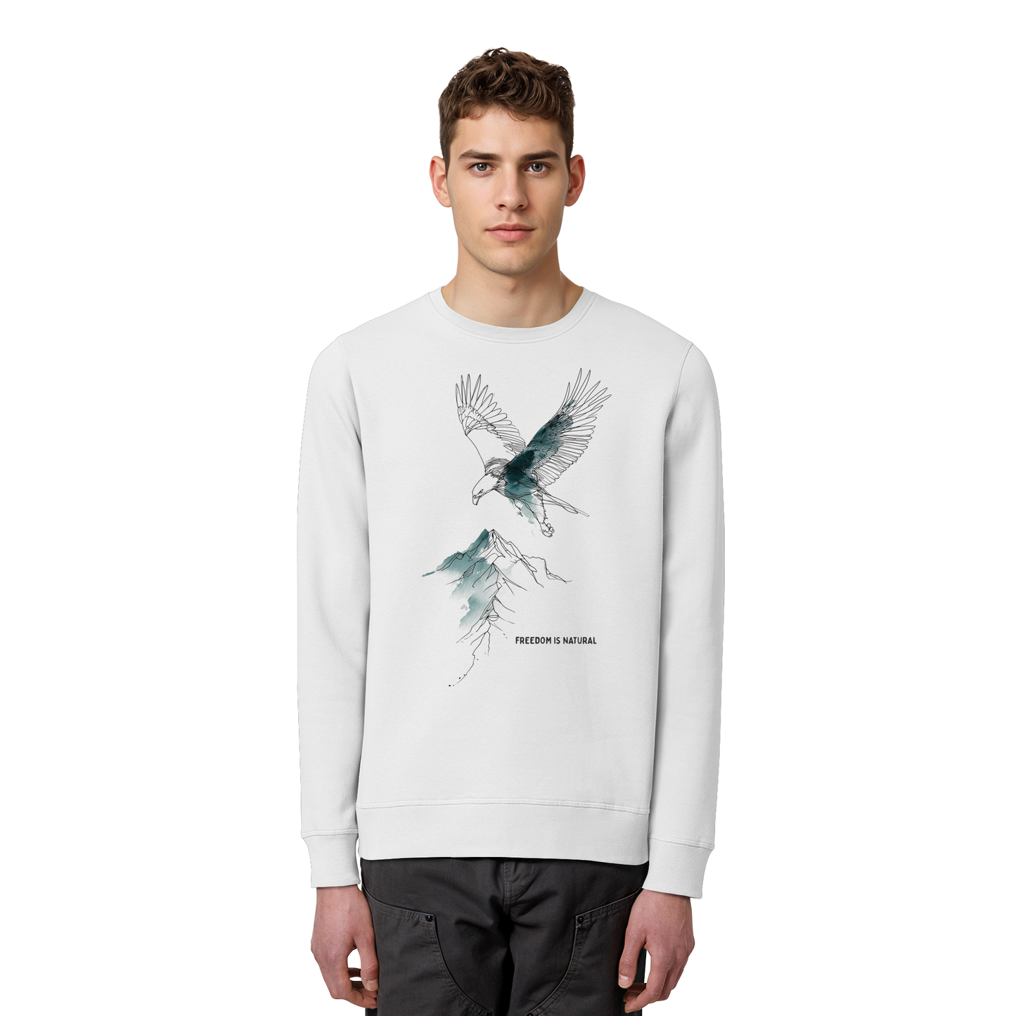 Adler Sketch Art Style - Organic Basic Unisex Sweatshirt