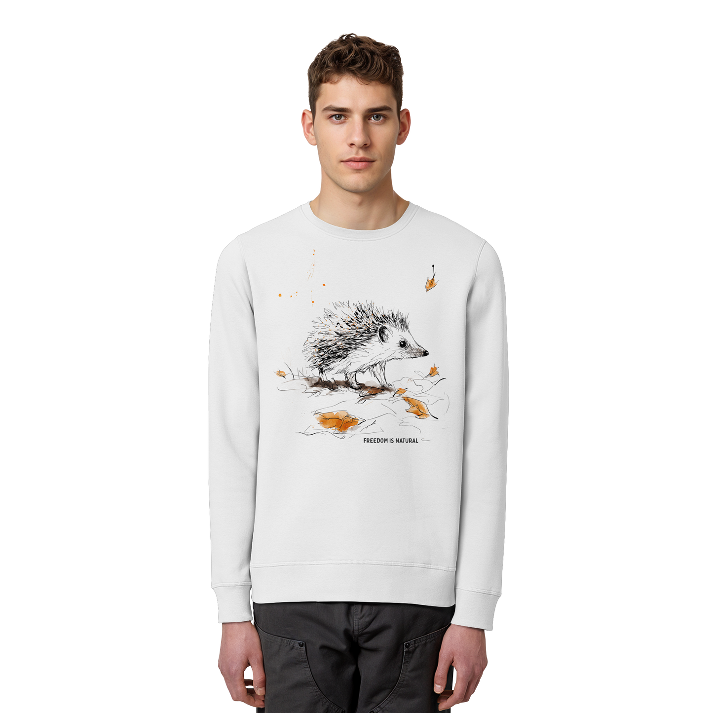 Igel Sketch Art Style - Organic Basic Unisex Sweatshirt