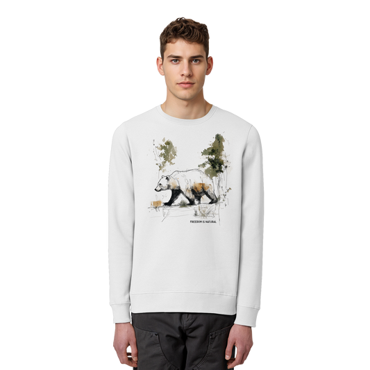 Bär Sketch Art Style - Organic Basic Unisex Sweatshirt