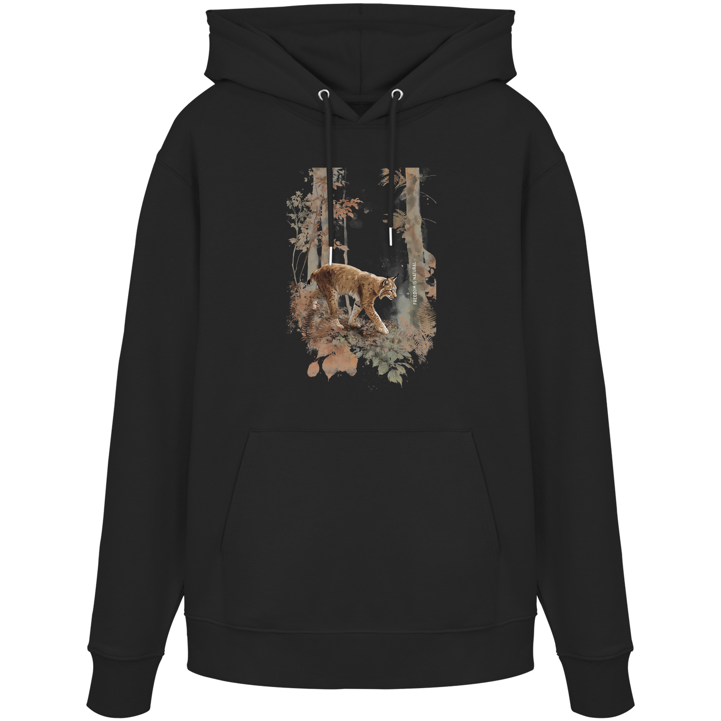 Luchs Watercolor Style - Organic Hoodie