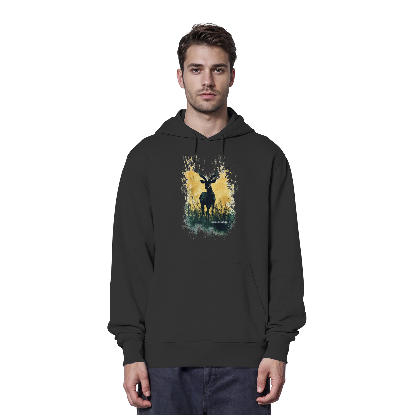 Antilope Watercolor Style - Unisex Organic Hoodie