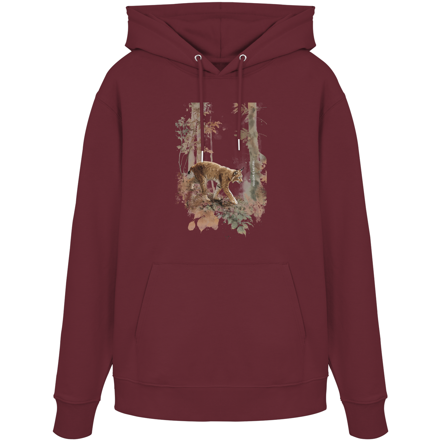 Luchs Watercolor Style - Organic Hoodie