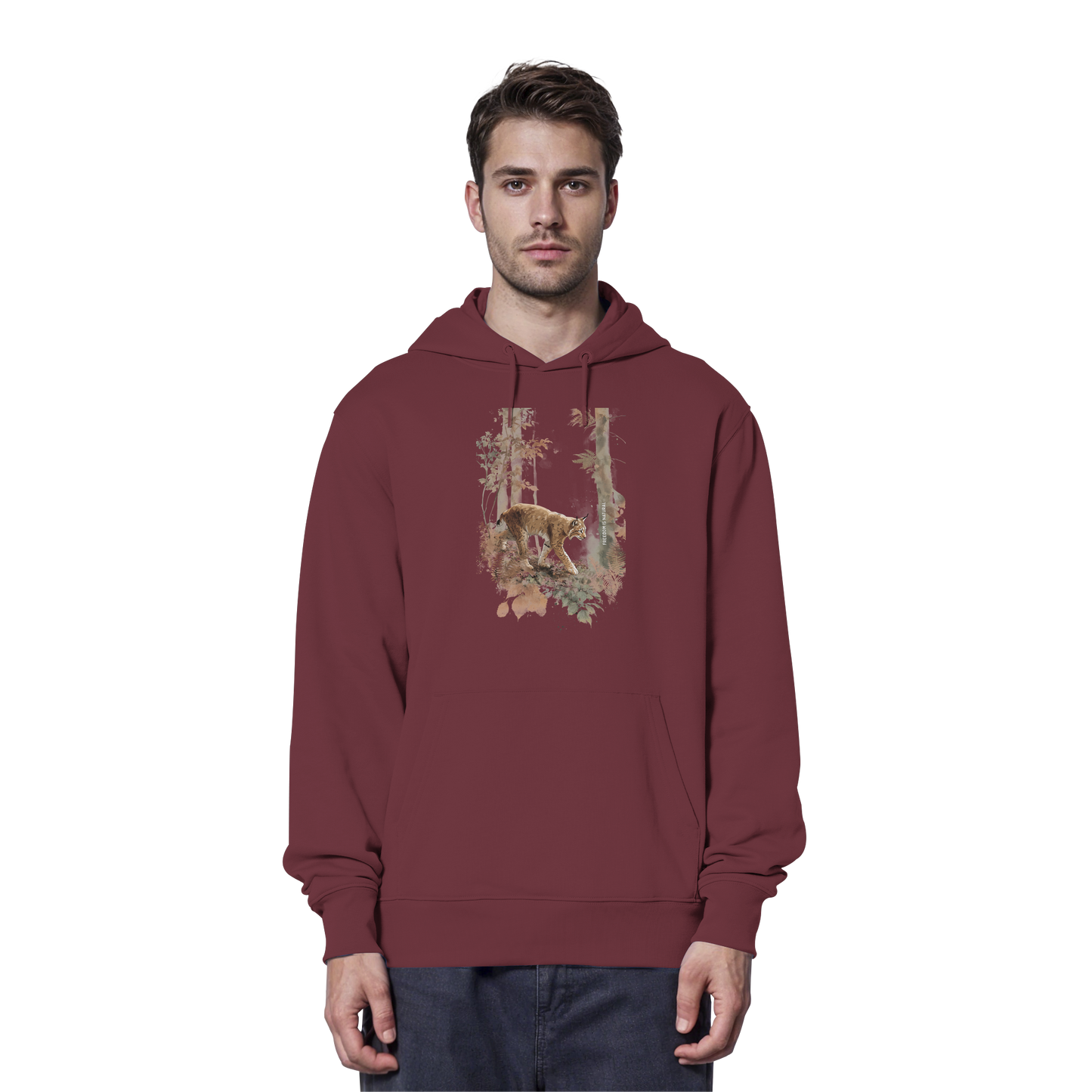 Luchs Watercolor Style - Organic Hoodie