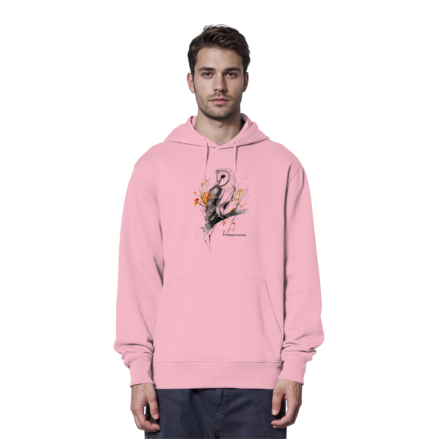 Eule Sketch Art Style - Organic Hoodie