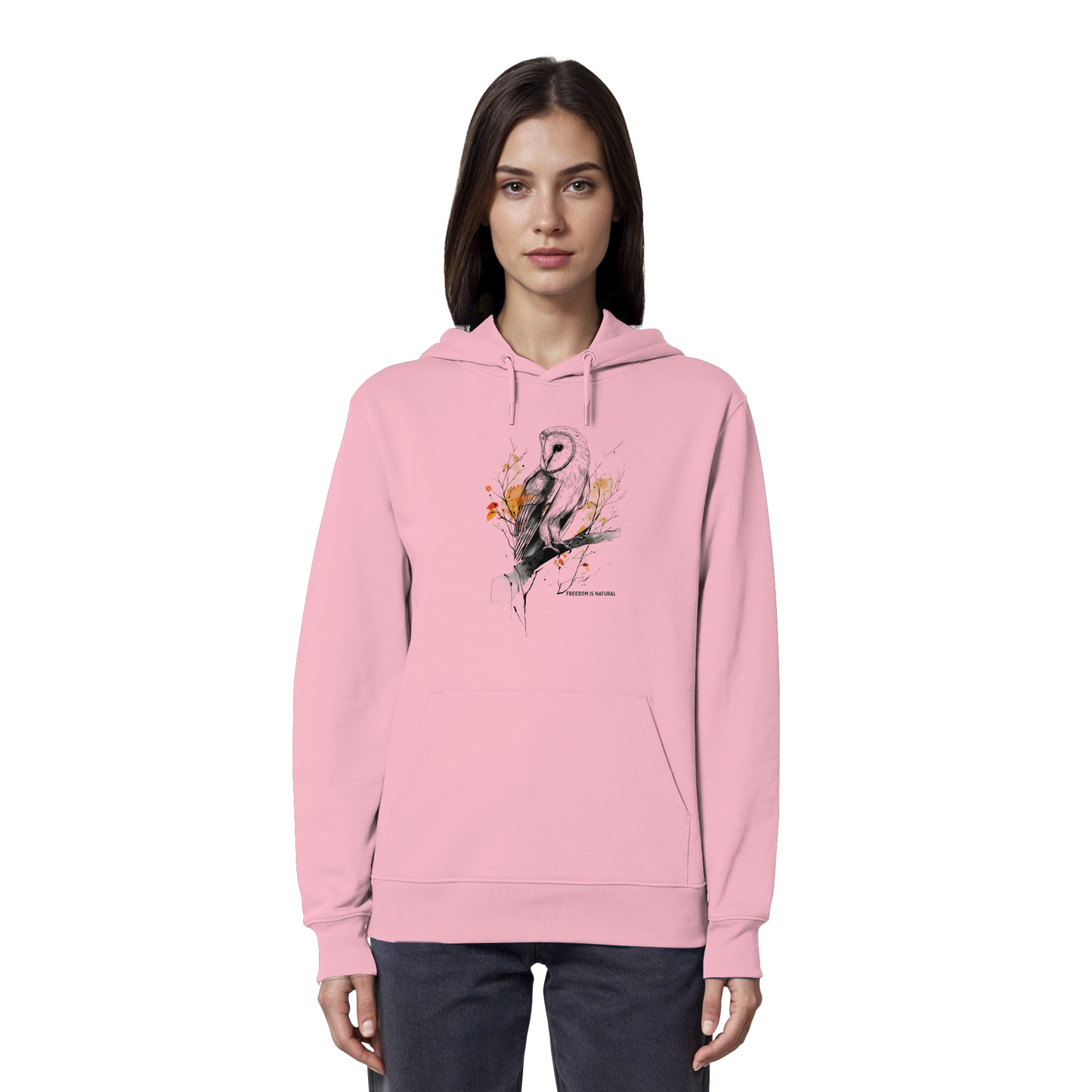 Eule Sketch Art Style - Organic Hoodie Damen