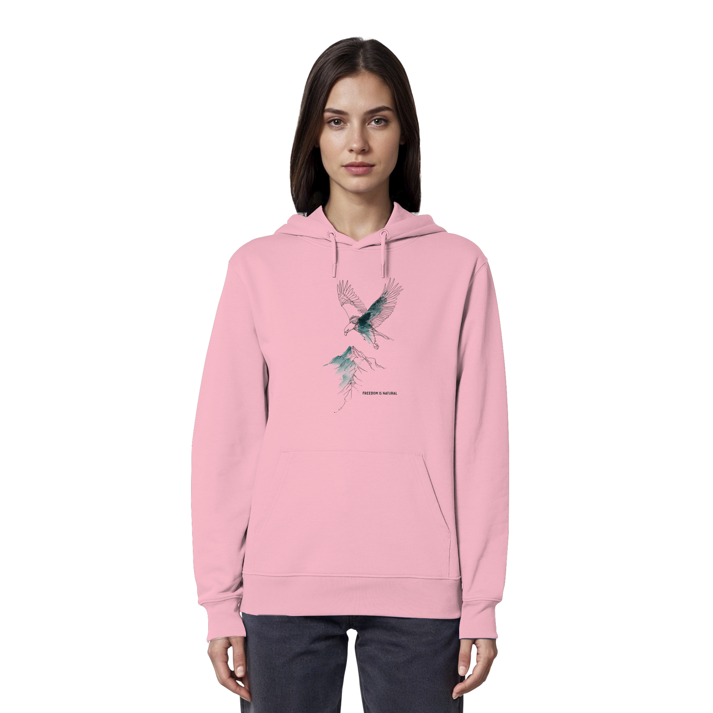 Adler Sketch Art Style - Organic Hoodie Damen