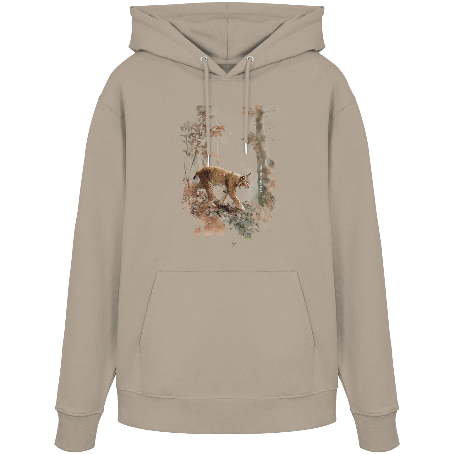 Luchs Watercolor Style - Organic Hoodie