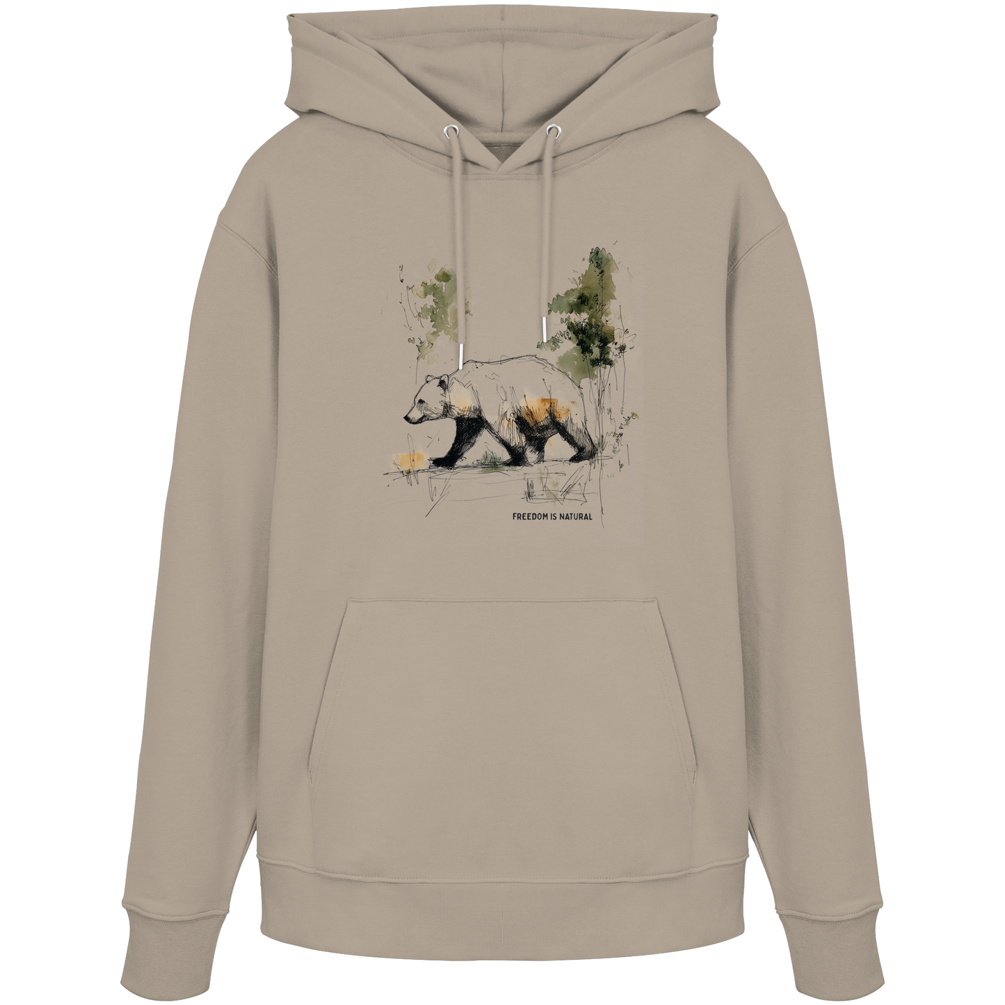 Bär Sketch Art Style - Organic Hoodie