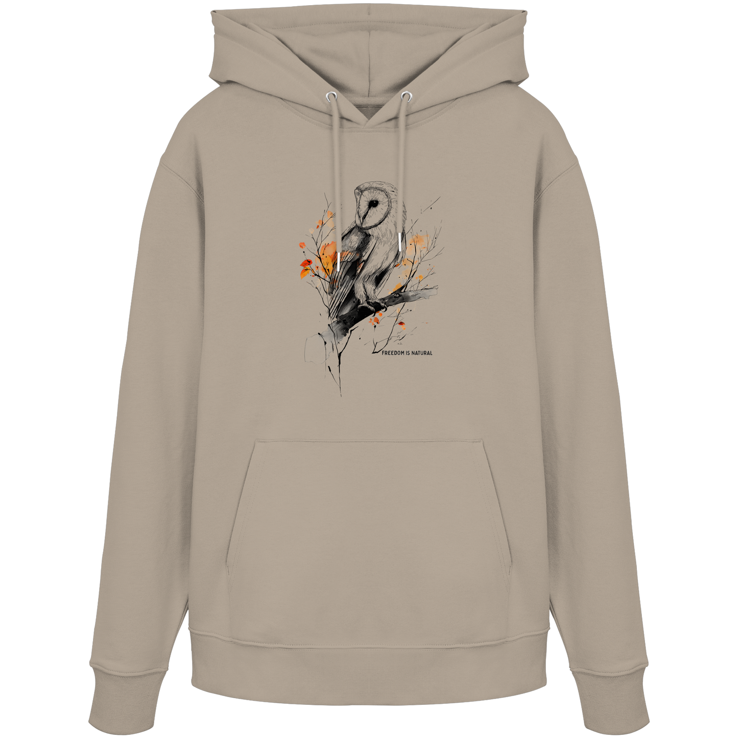 Eule Sketch Art Style - Organic Hoodie