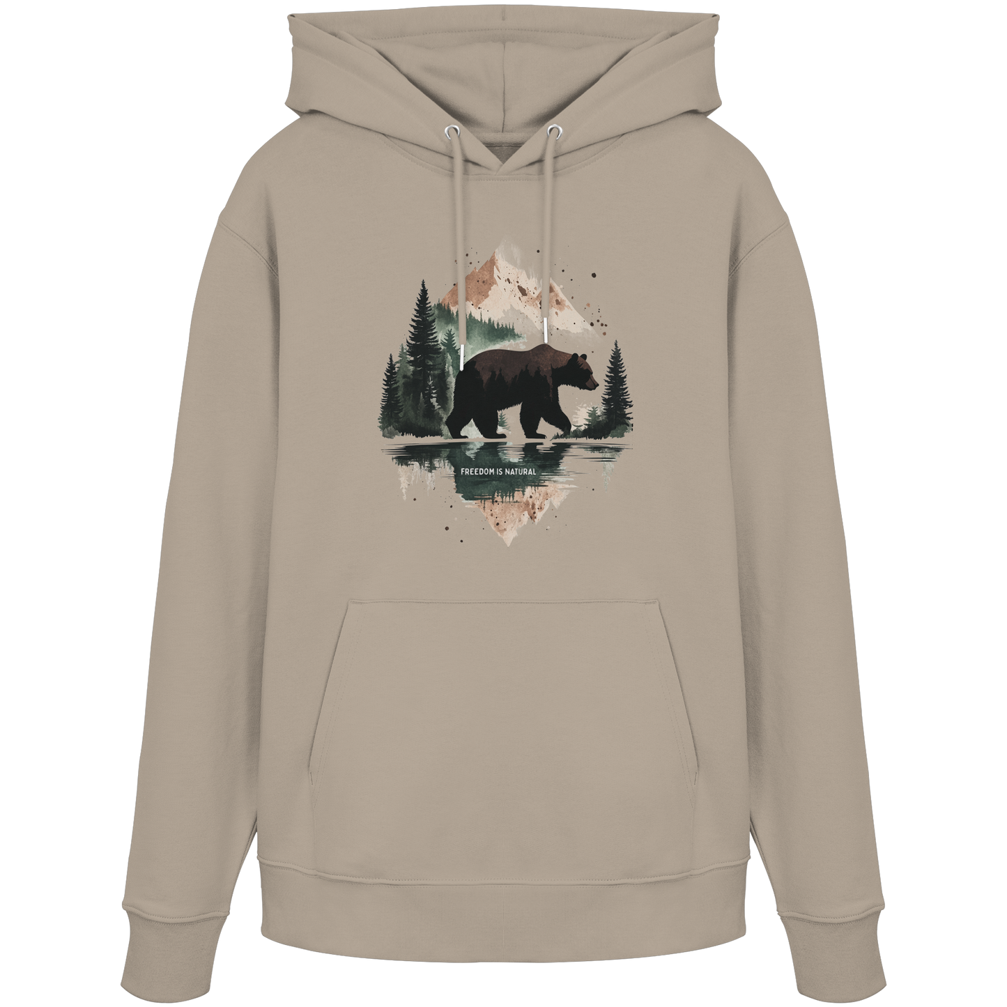 Bär Watercolor Style - Organic Hoodie