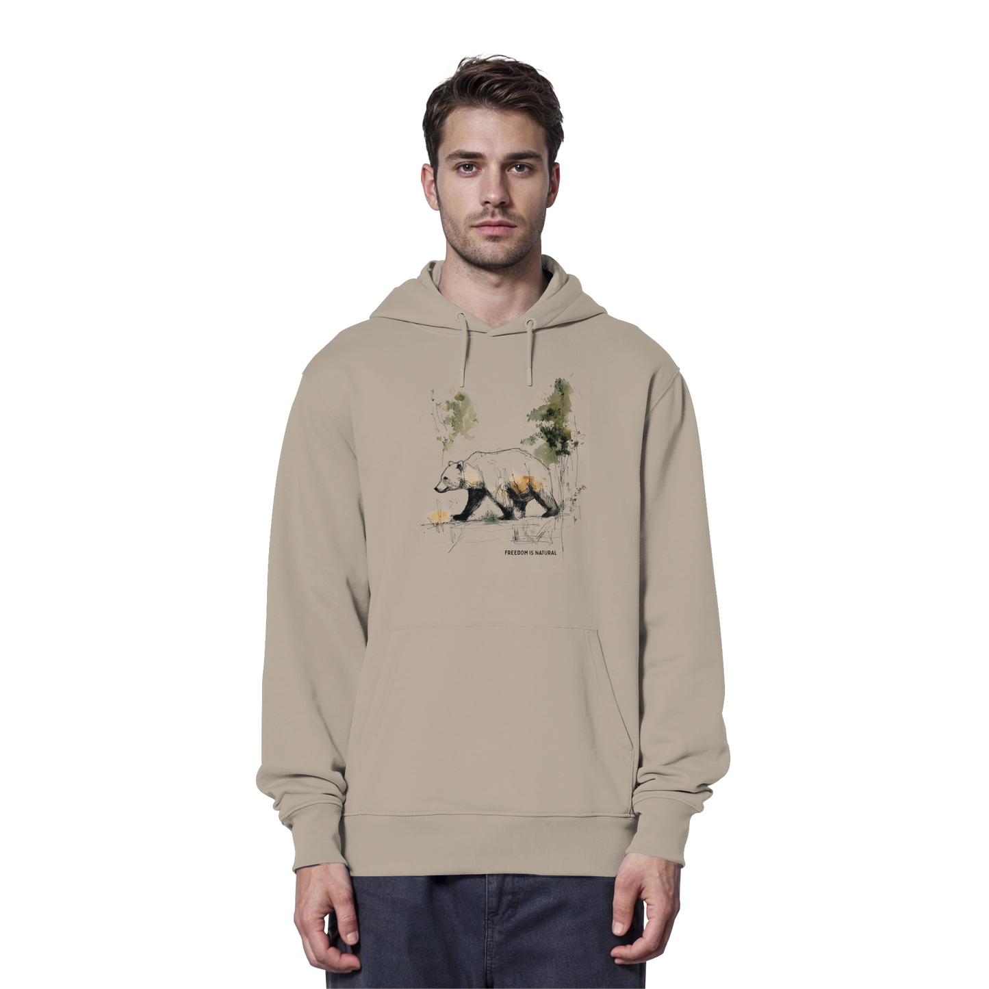 Bär Sketch Art Style - Organic Hoodie