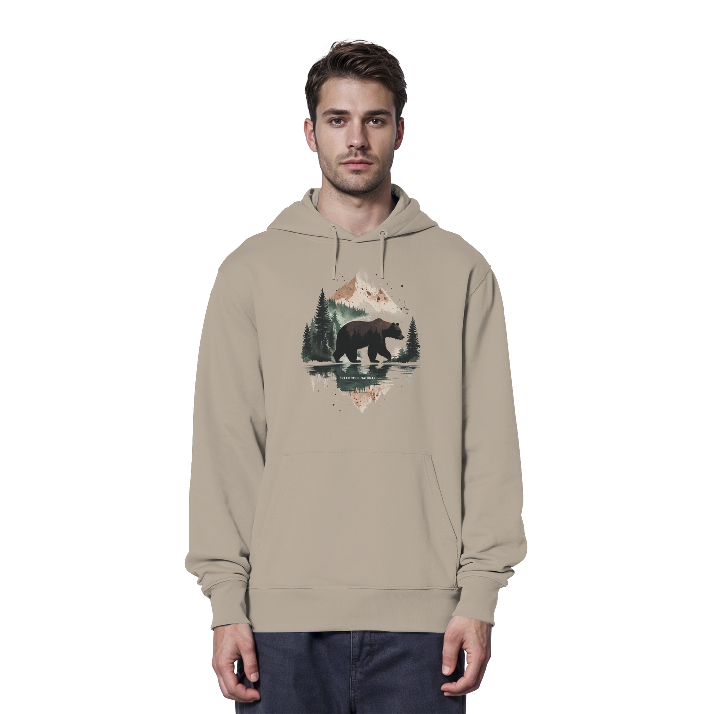 Bär Watercolor Style - Organic Hoodie
