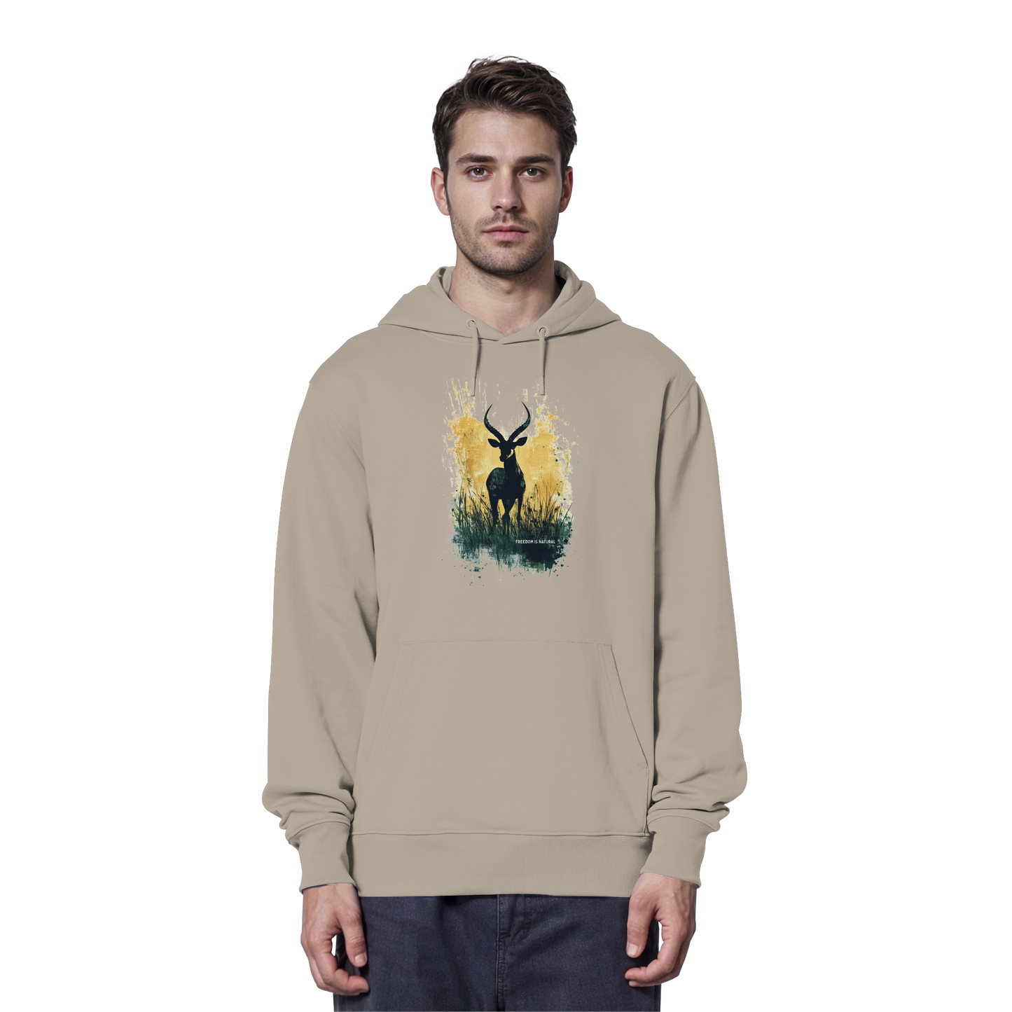 Antilope Watercolor Style - Unisex Organic Hoodie