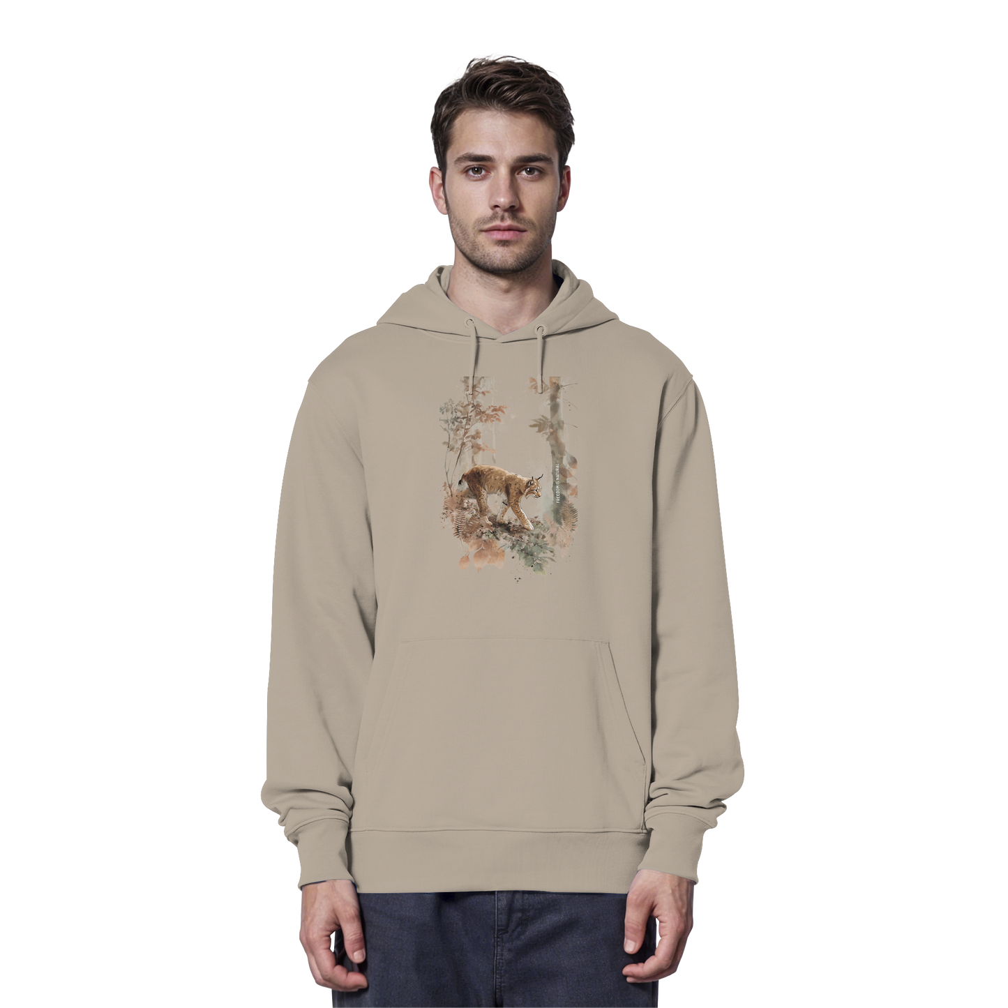 Luchs Watercolor Style - Organic Hoodie