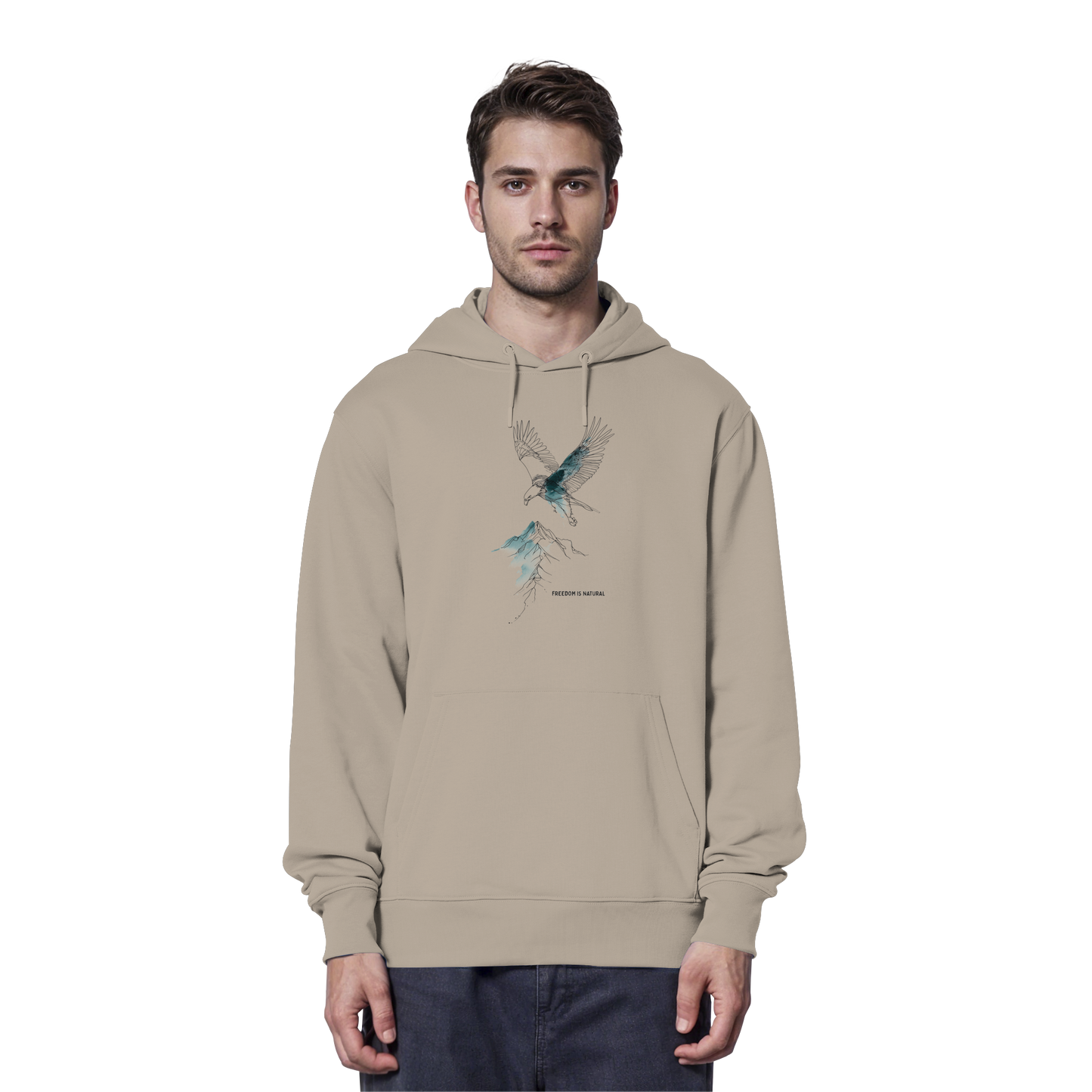 Adler Sketch Art Style - Organic Hoodie