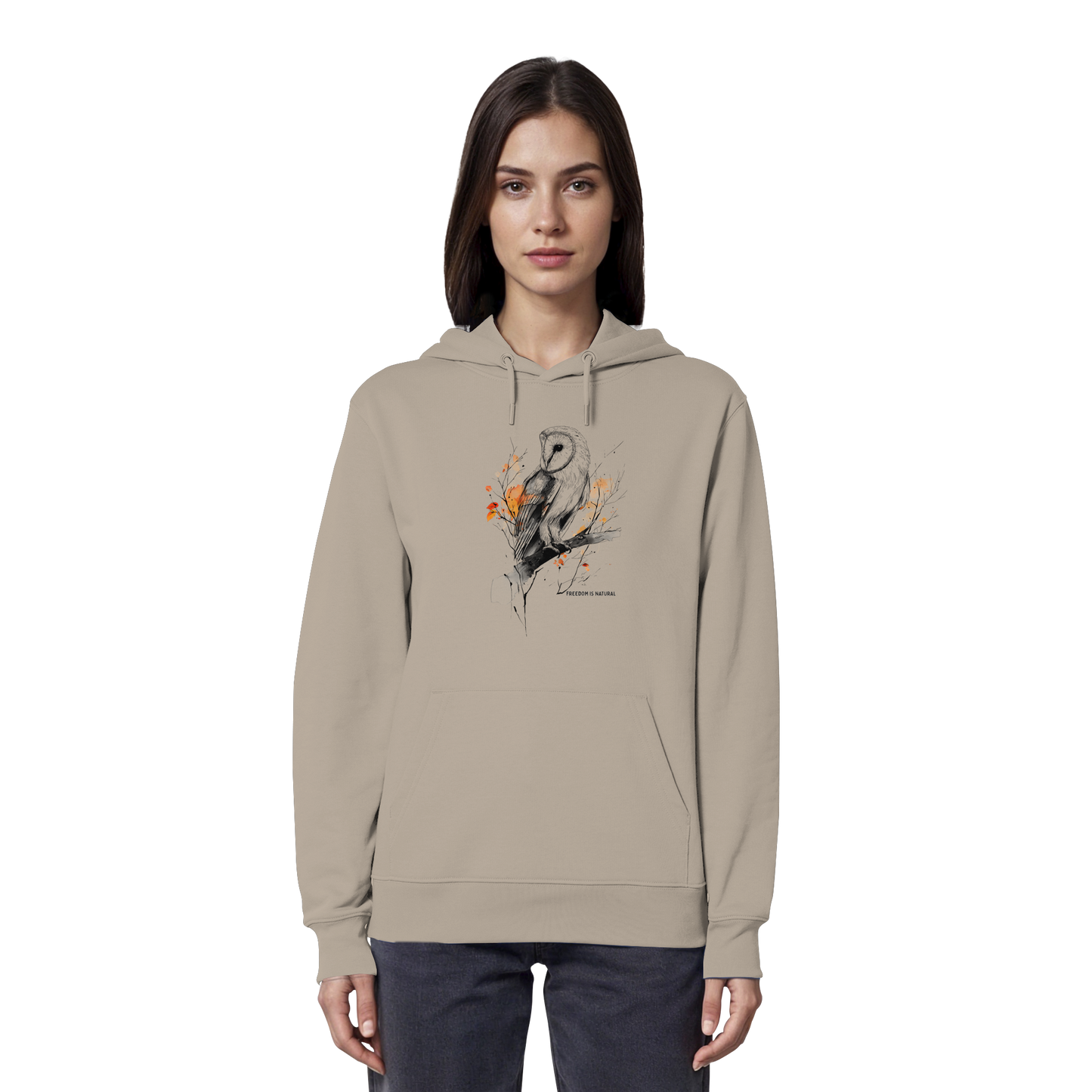 Eule Sketch Art Style - Organic Hoodie Damen