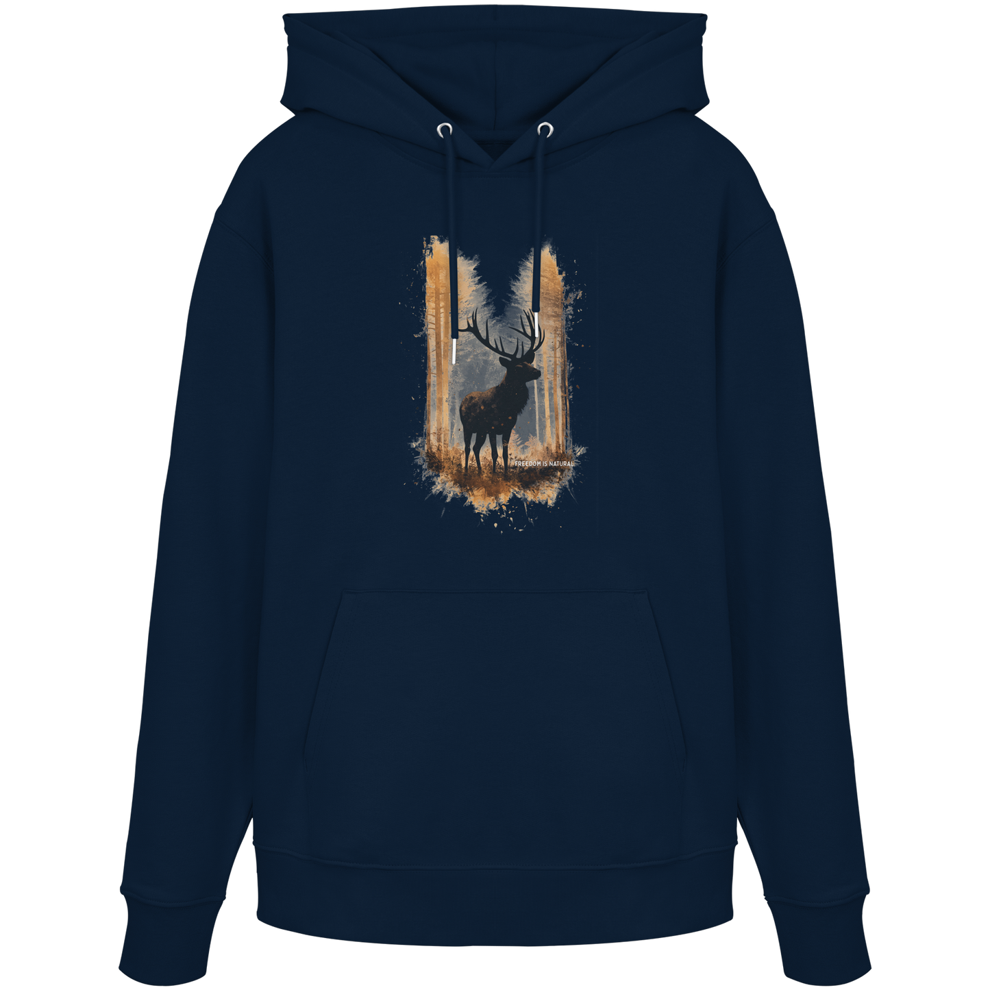 Hirsch Watercolor Style - Organic Hoodie