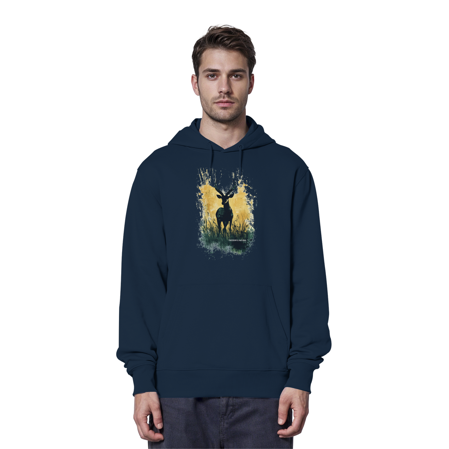 Antilope Watercolor Style - Unisex Organic Hoodie