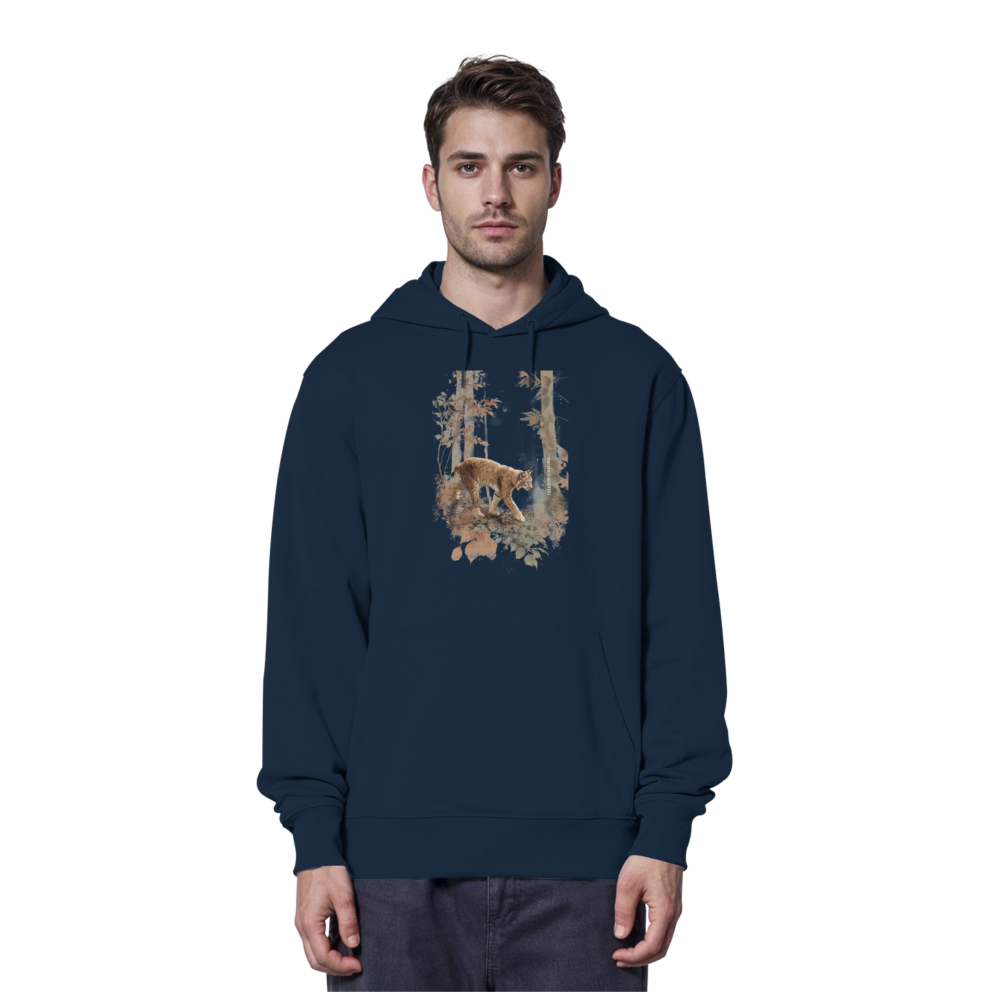 Luchs Watercolor Style - Organic Hoodie