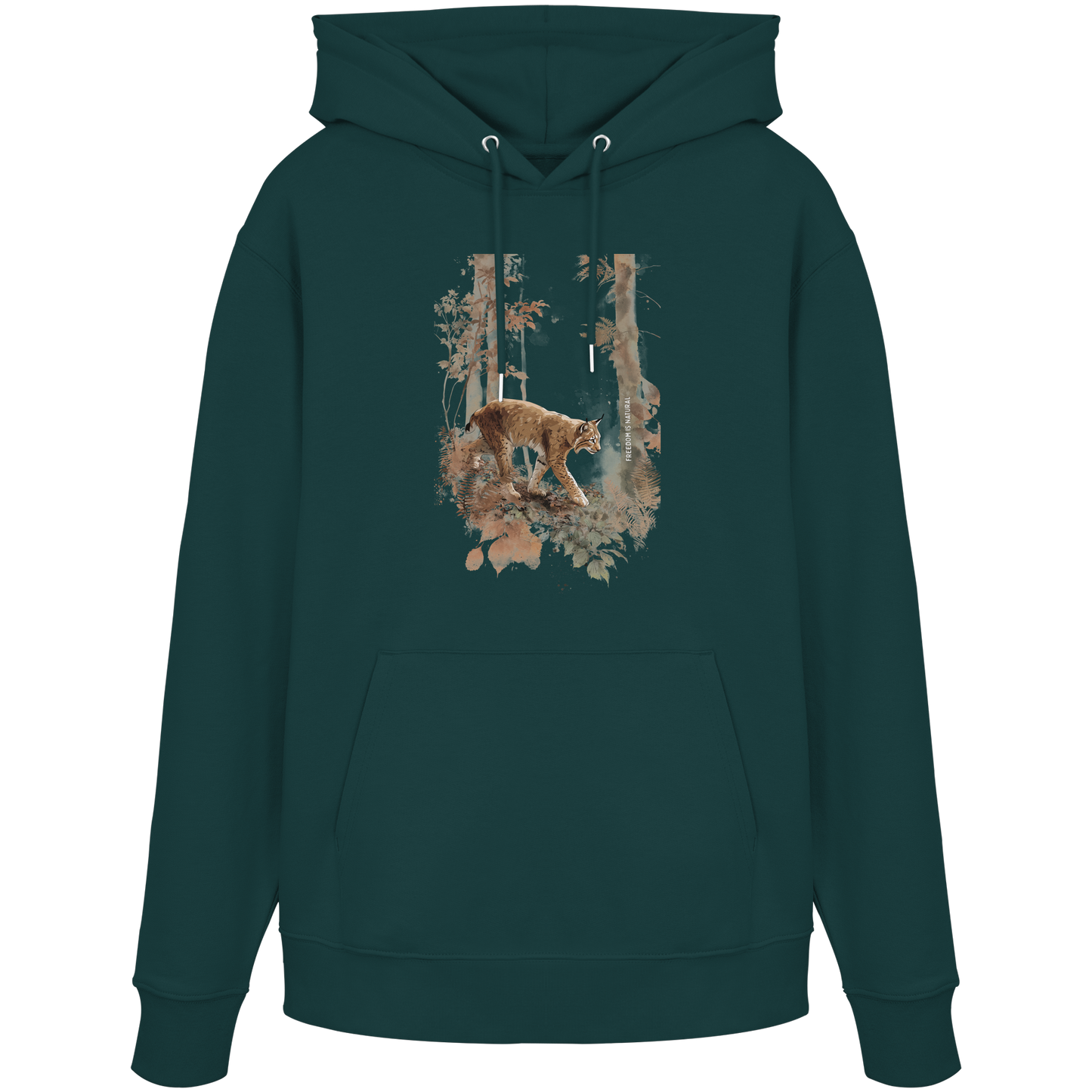 Luchs Watercolor Style - Organic Hoodie