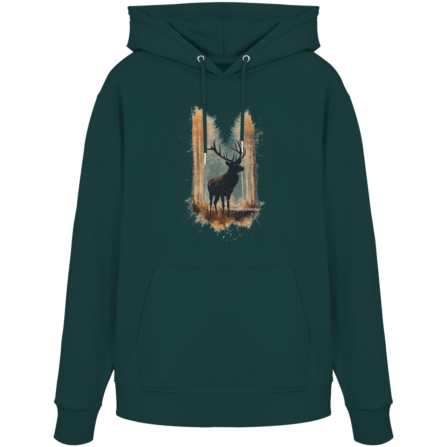 Hirsch Watercolor Style - Organic Hoodie