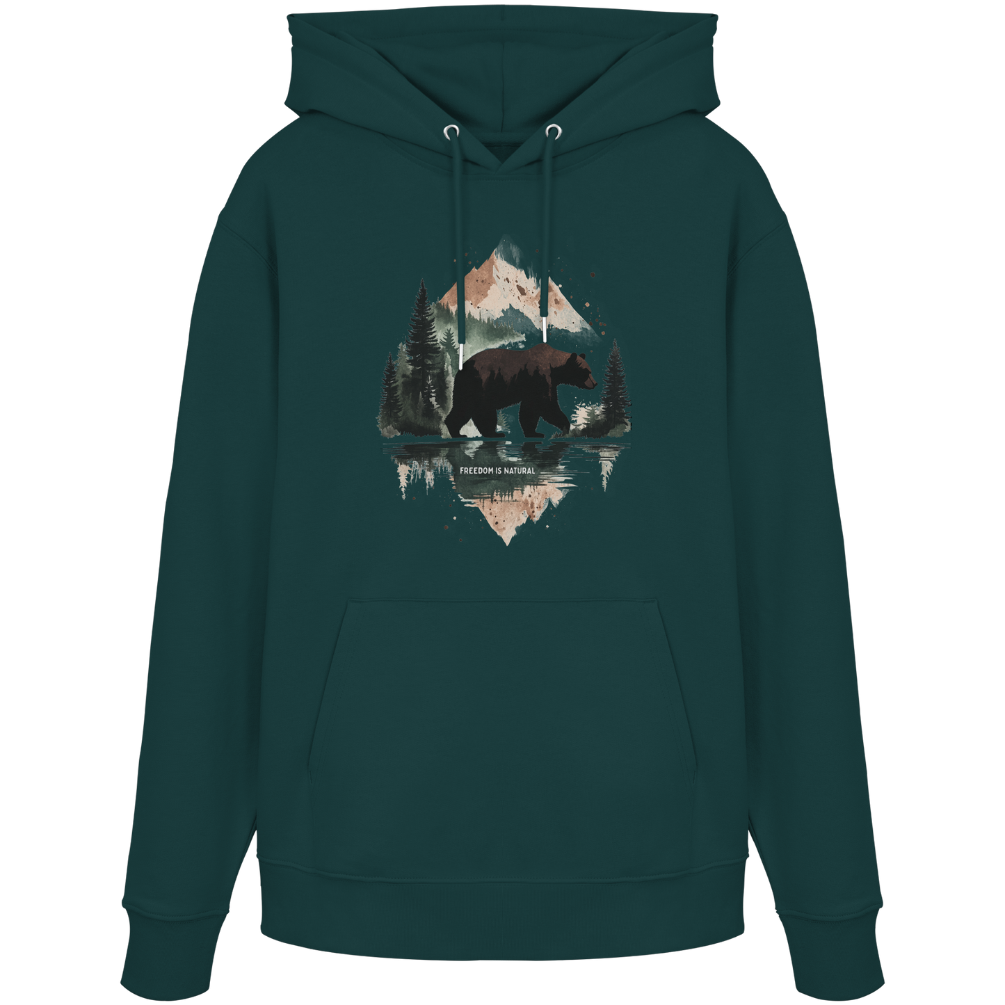 Bär Watercolor Style - Organic Hoodie
