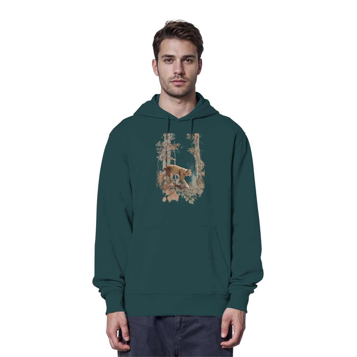 Luchs Watercolor Style - Organic Hoodie