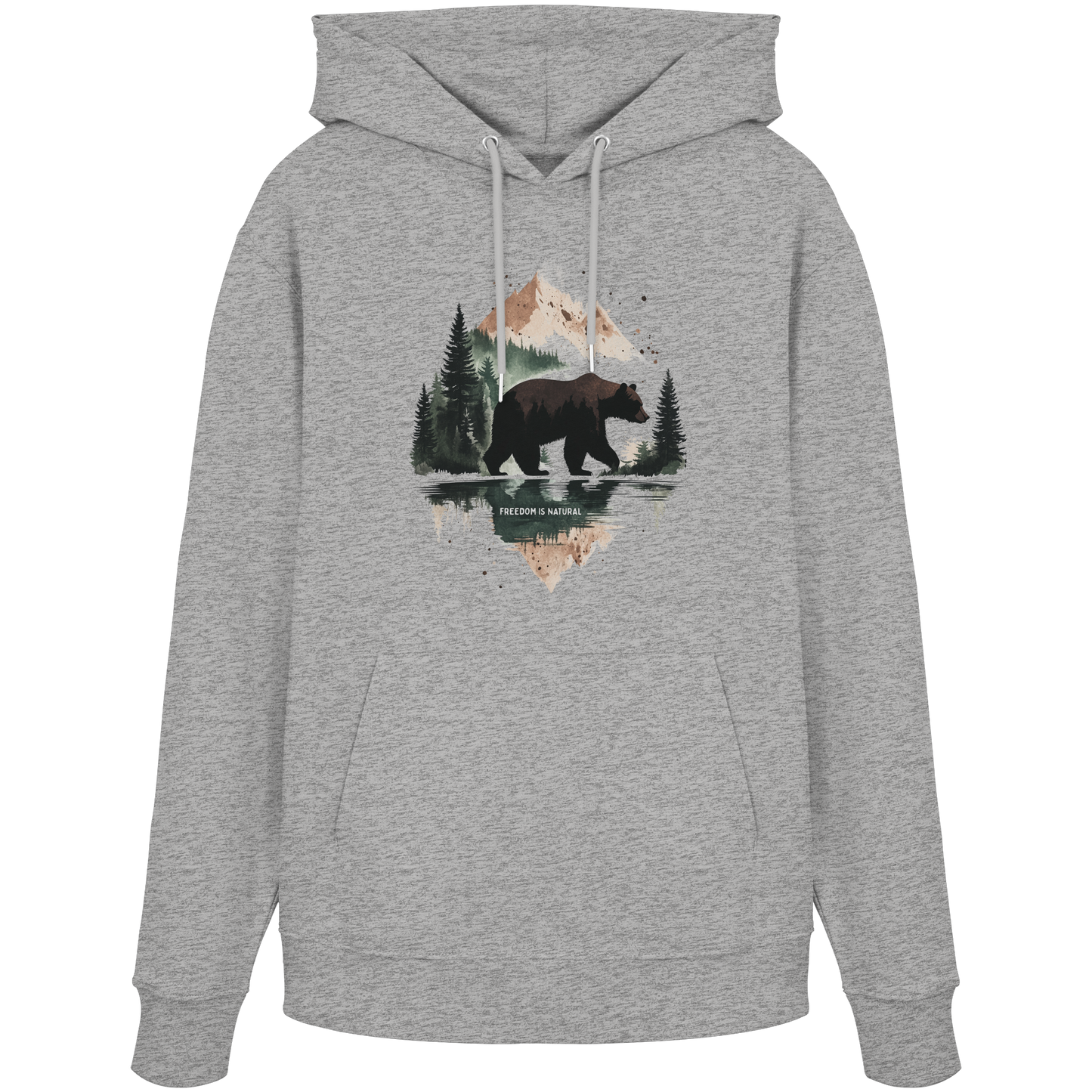 Bär Watercolor Style - Organic Hoodie