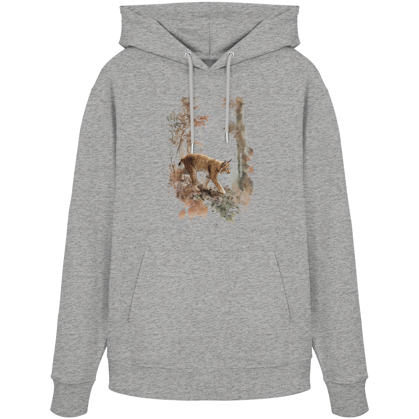 Luchs Watercolor Style - Organic Hoodie