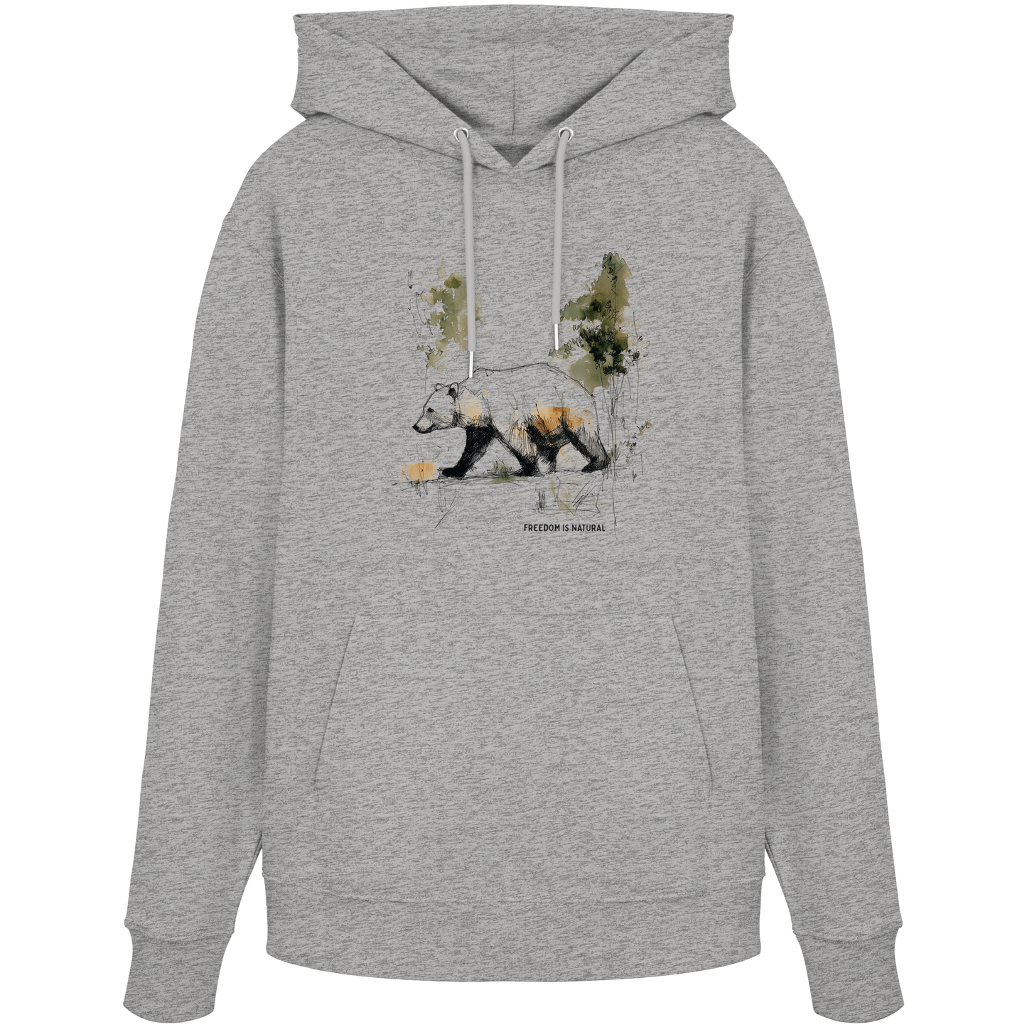 Bär Sketch Art Style - Organic Hoodie