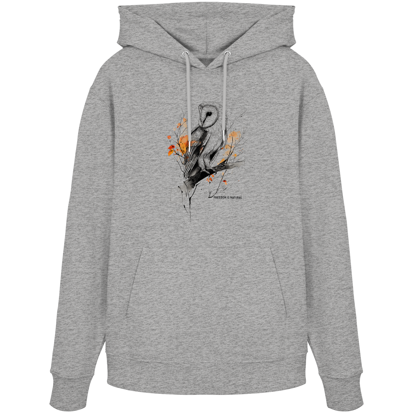 Eule Sketch Art Style - Organic Hoodie