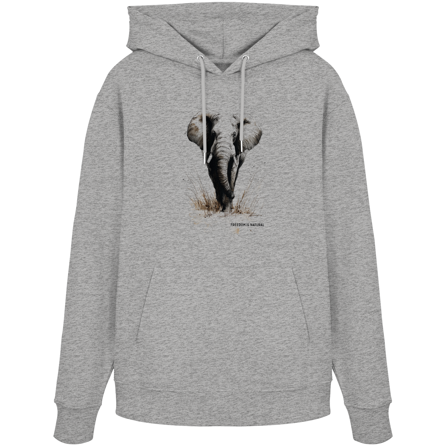 Elefant Sketch Art Style - Organic Hoodie