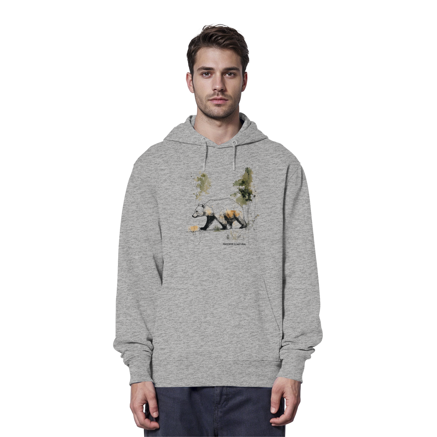 Bär Sketch Art Style - Organic Hoodie
