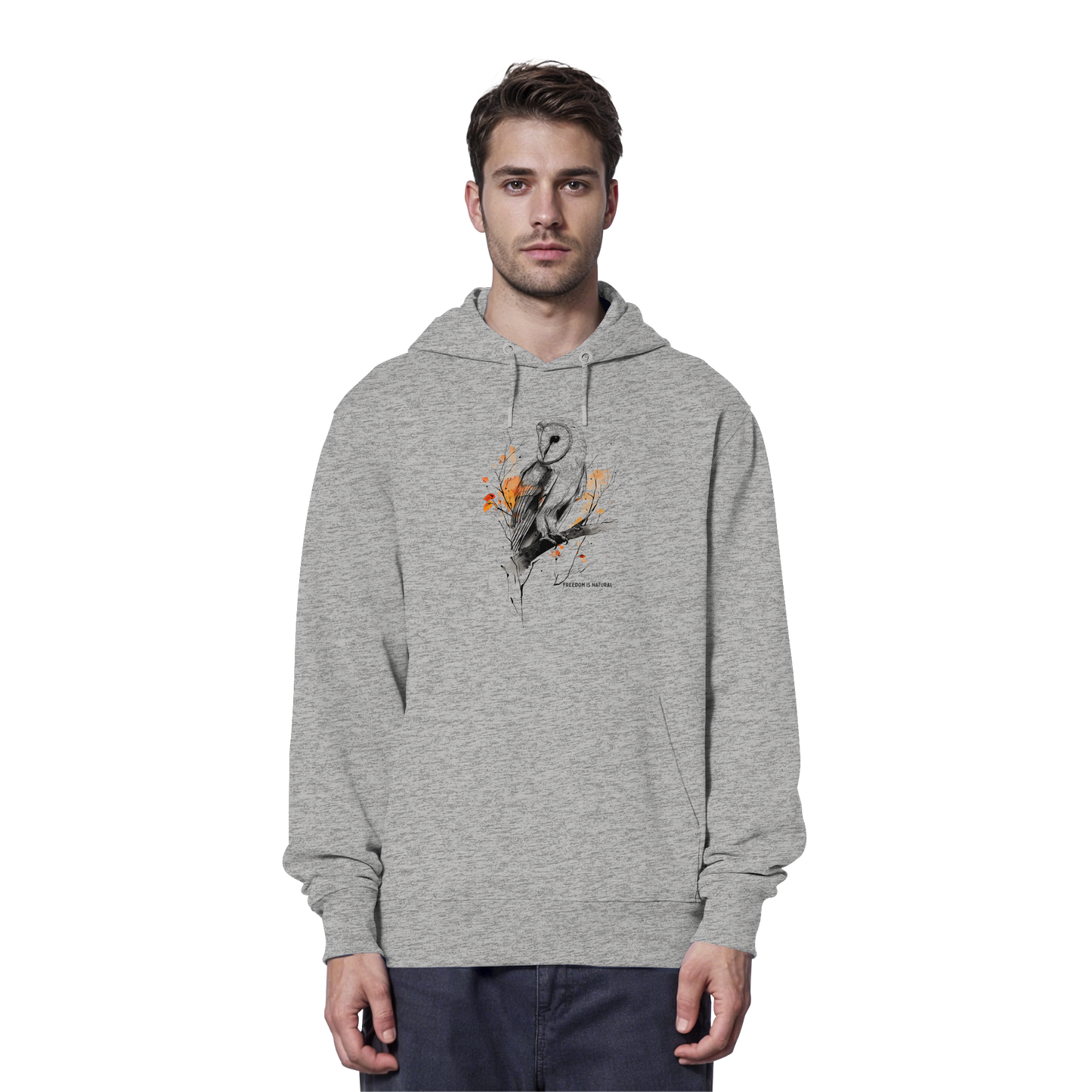 Eule Sketch Art Style - Organic Hoodie