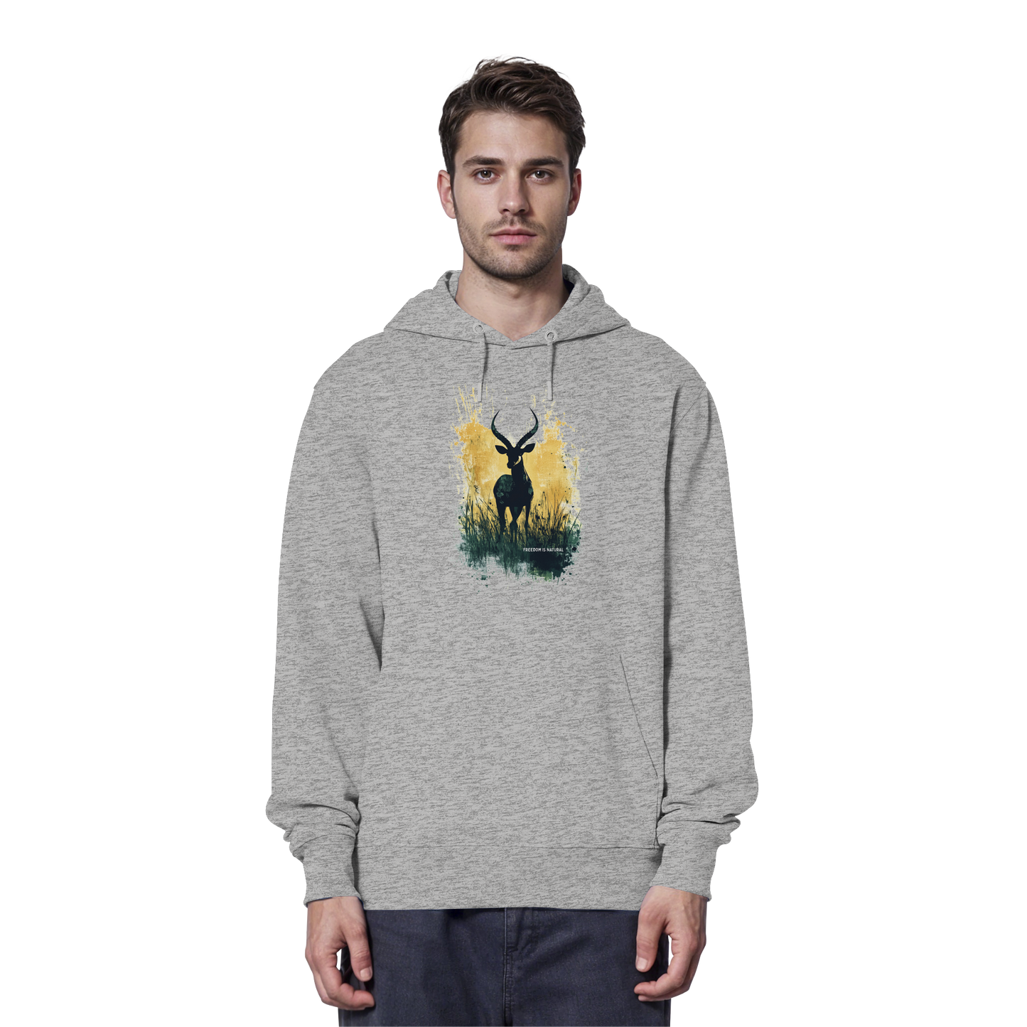 Antilope Watercolor Style - Unisex Organic Hoodie