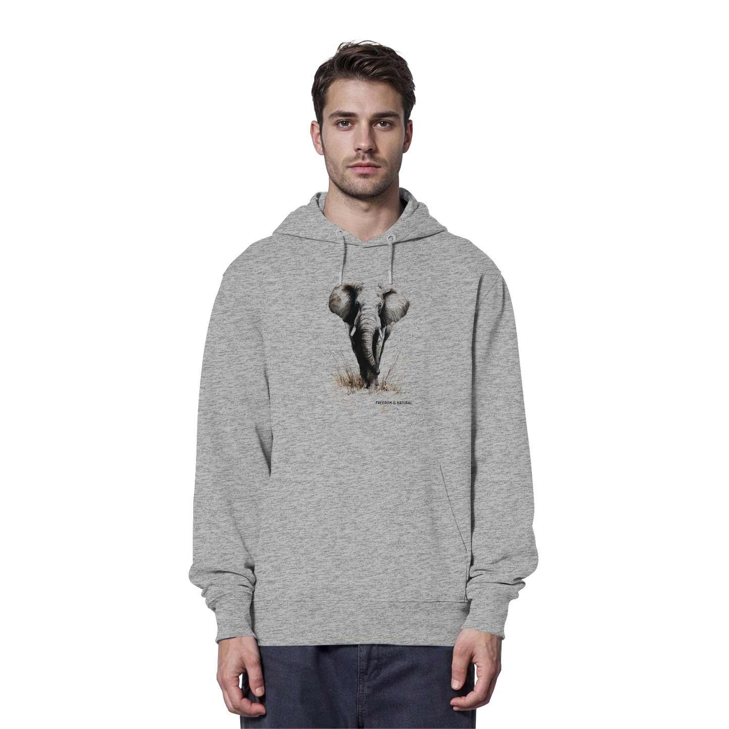 Elefant Sketch Art Style - Organic Hoodie