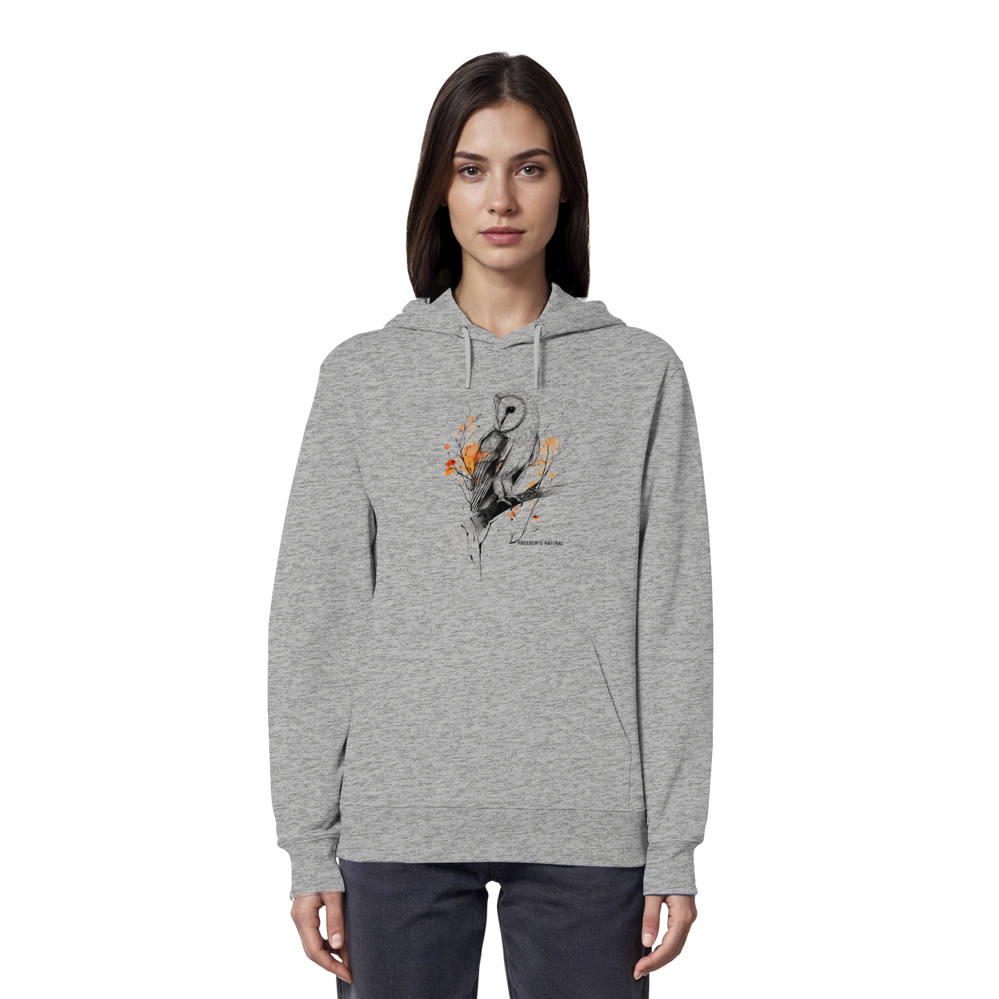 Eule Sketch Art Style - Organic Hoodie Damen