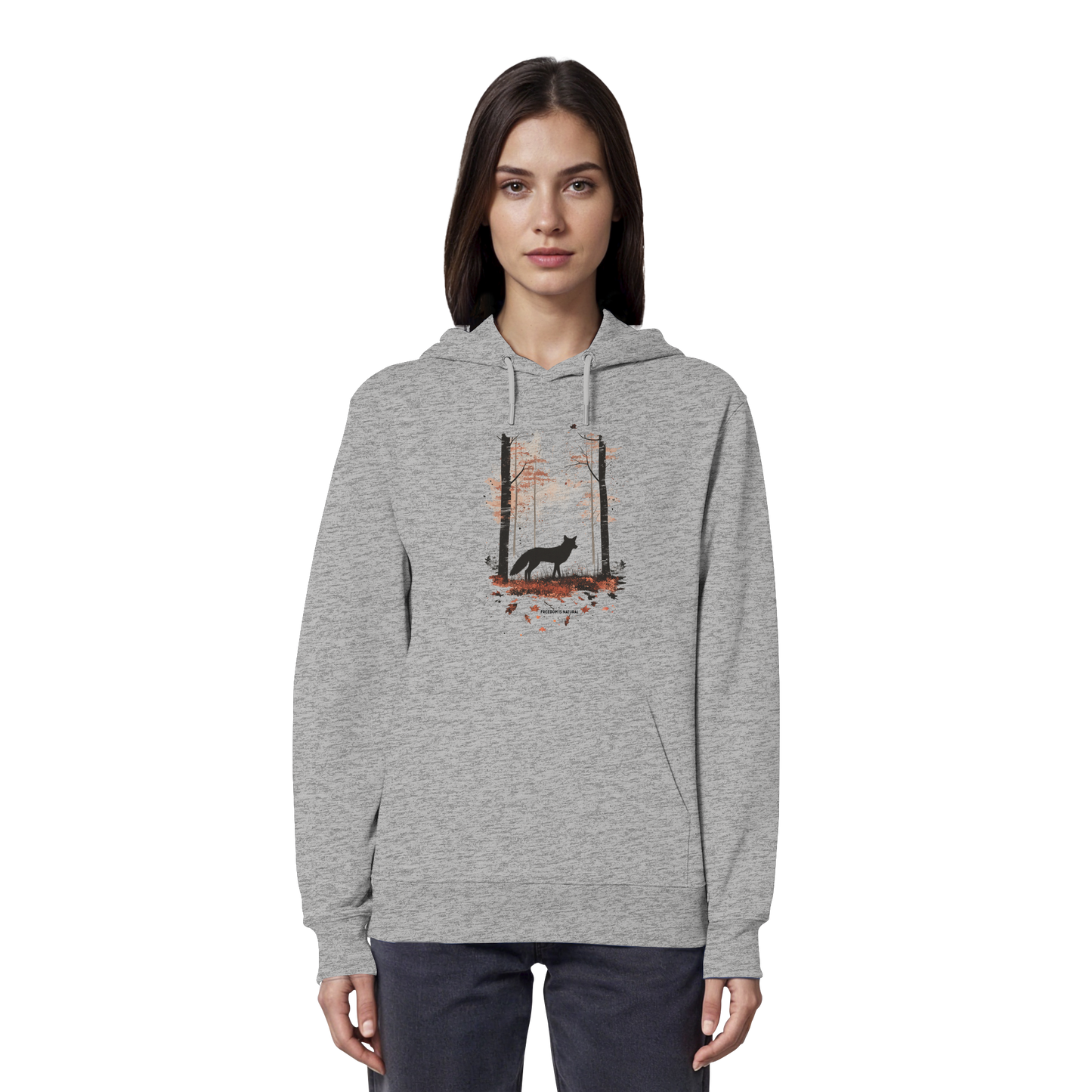 Fuchs Watercolor Style - Organic Hoodie Damen