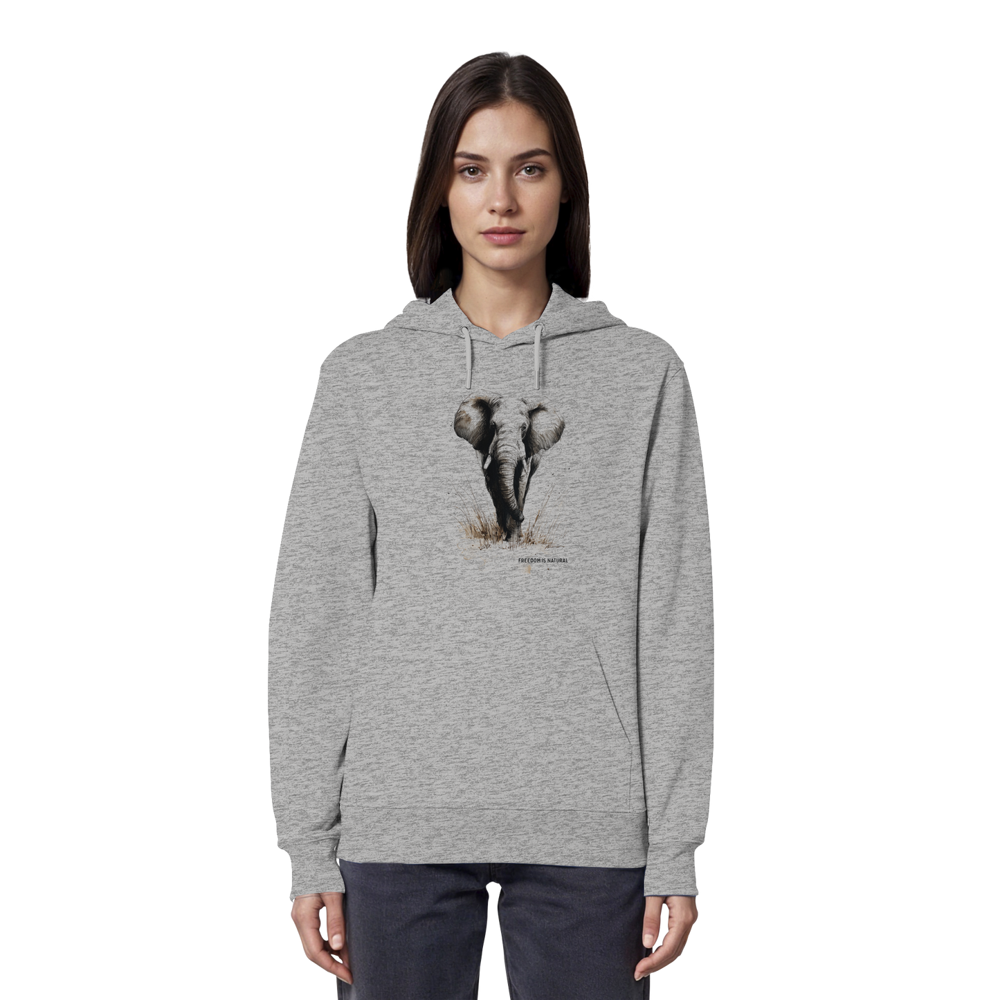 Elefant Sketch Art Style - Organic Hoodie Damen