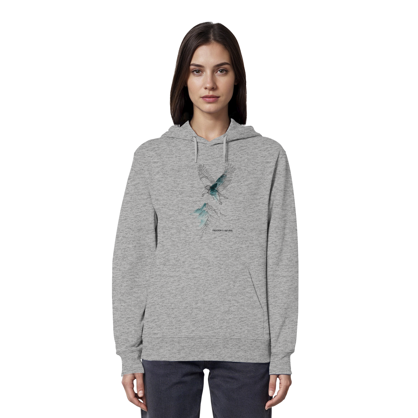 Adler Sketch Art Style - Organic Hoodie Damen