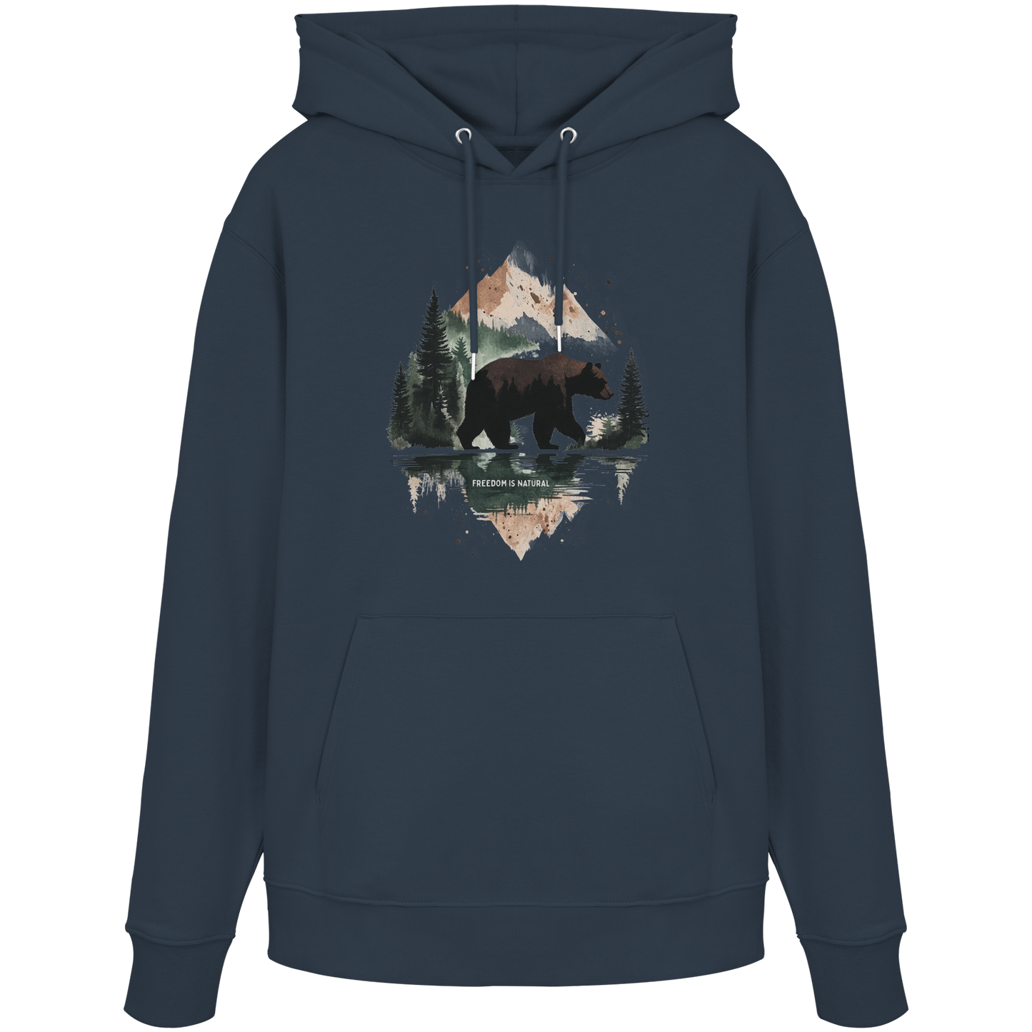 Bär Watercolor Style - Organic Hoodie