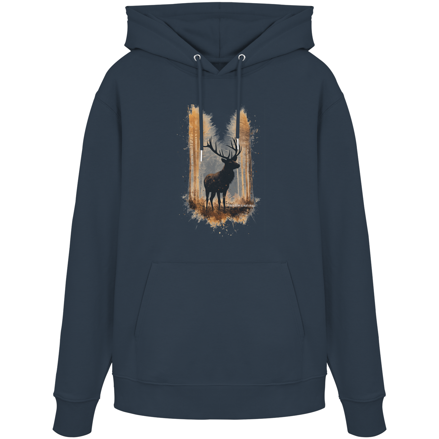 Hirsch Watercolor Style - Organic Hoodie