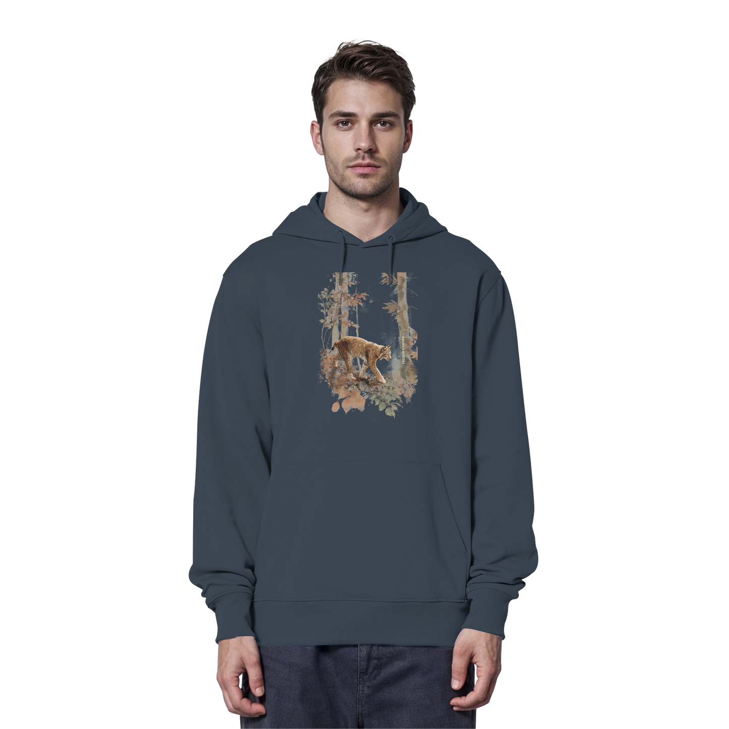 Luchs Watercolor Style - Organic Hoodie