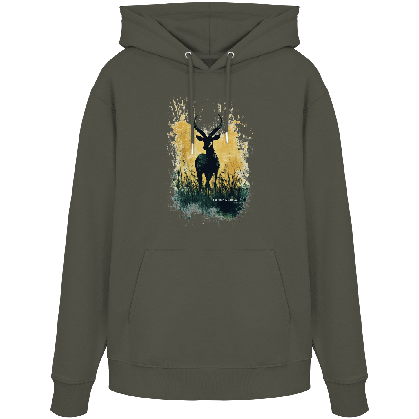 Antilope Watercolor Style - Unisex Organic Hoodie