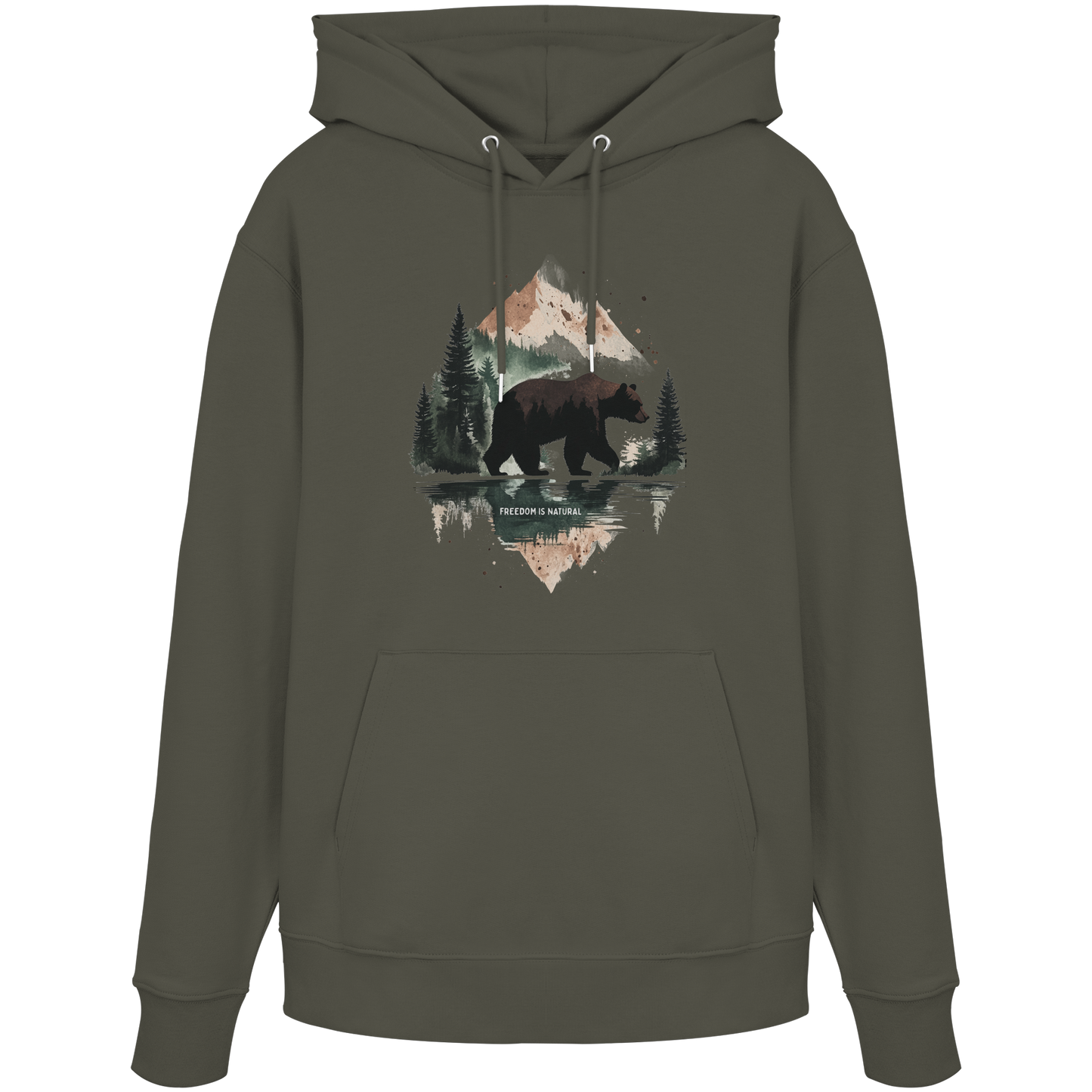 Bär Watercolor Style - Organic Hoodie