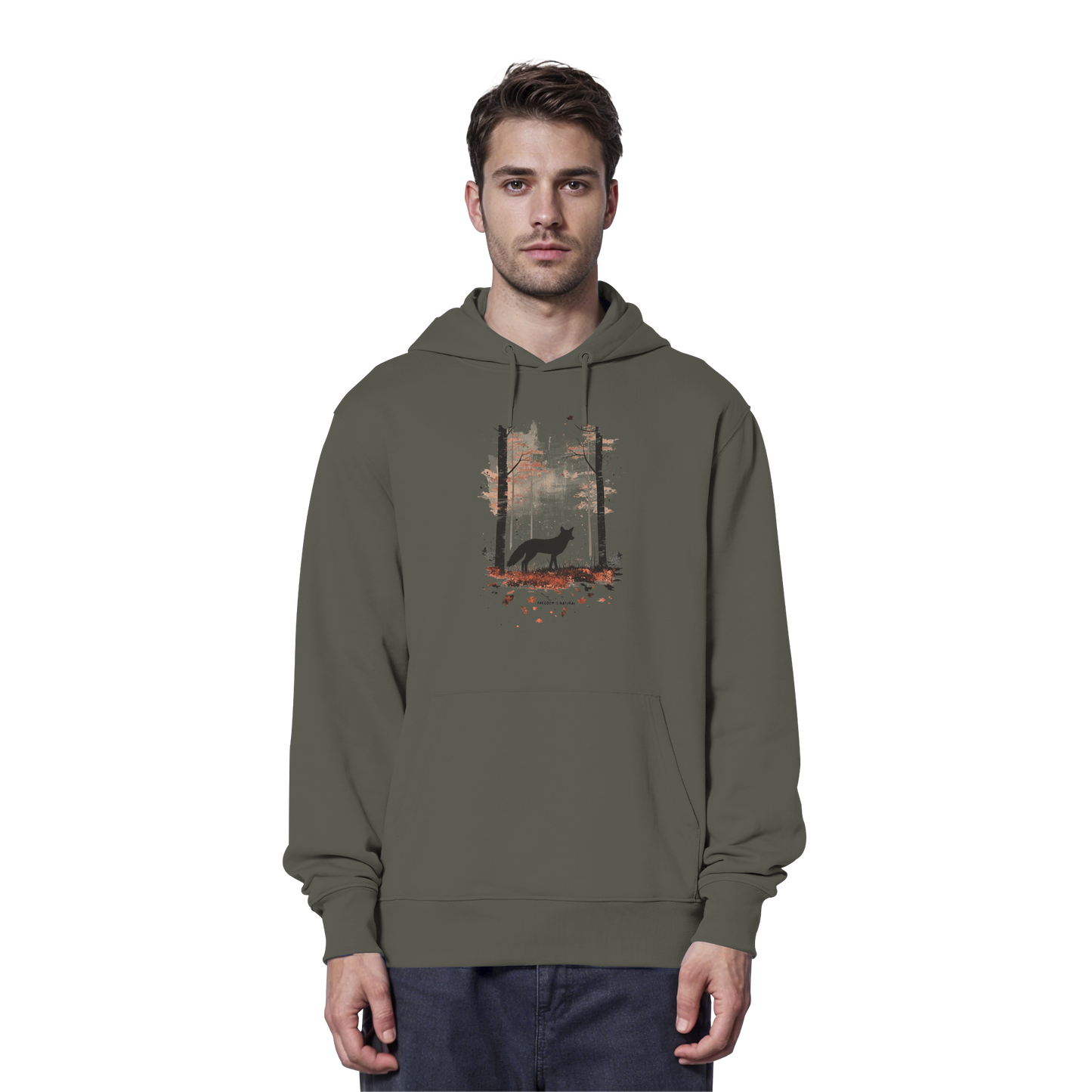 Fuchs Watercolor Style - Organic Hoodie